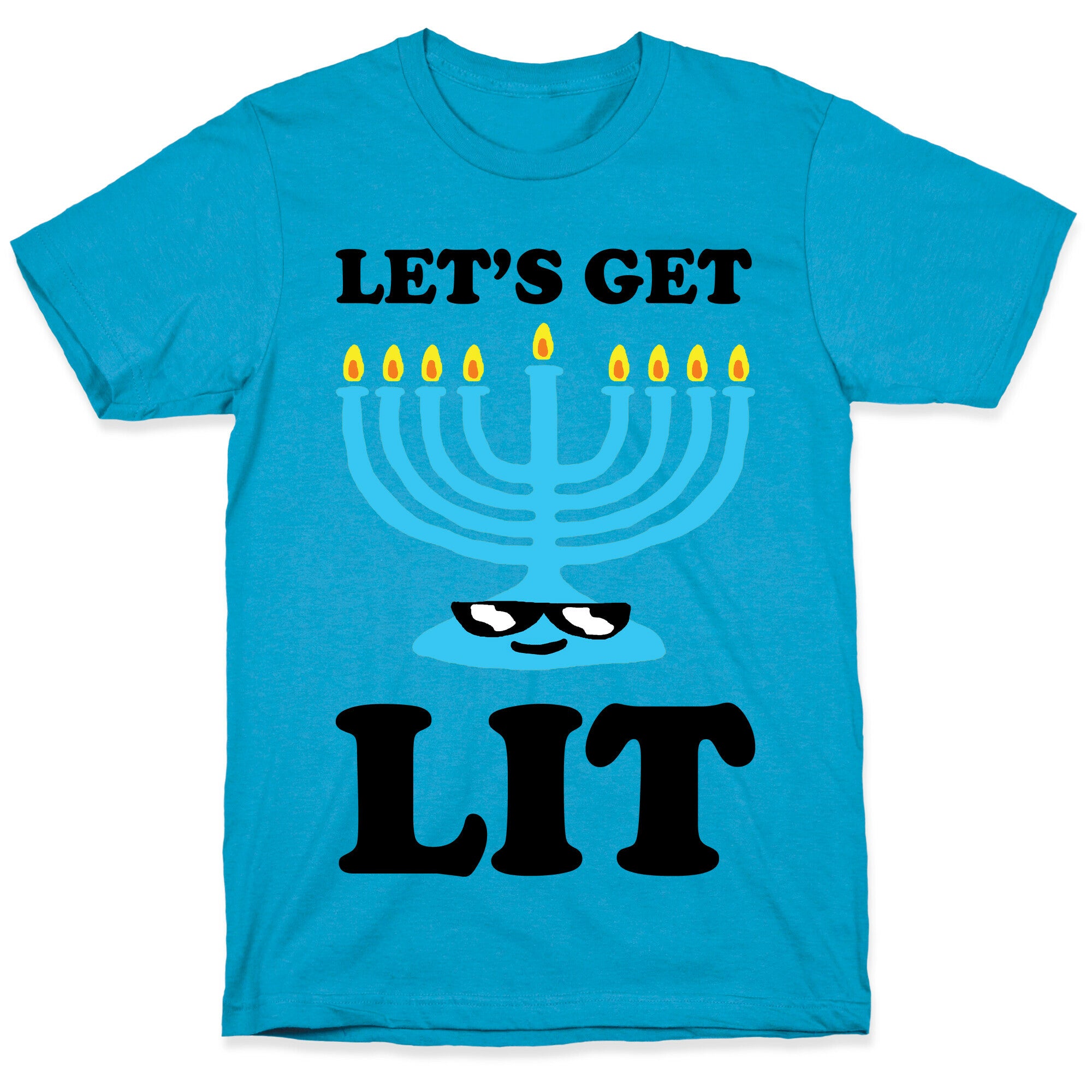 Let's Get Lit Menorah Unisex Triblend Tee